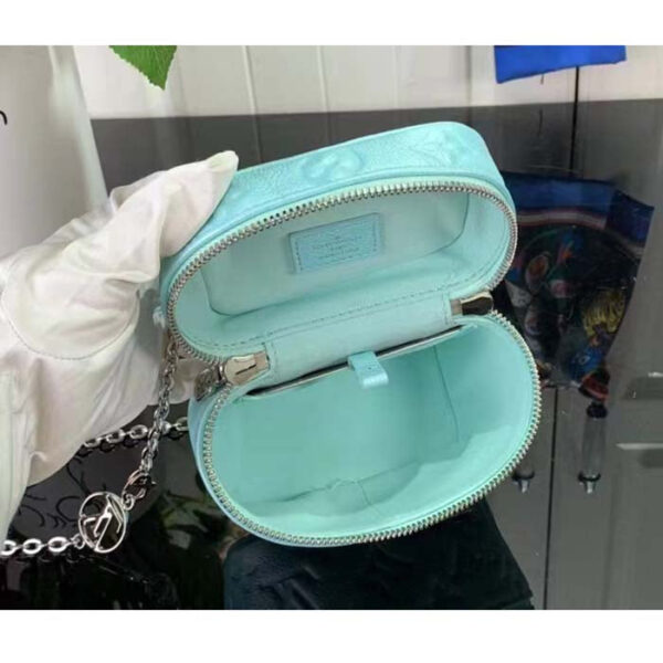 Louis Vuitton LV Women Micro Vanity Blue Monogram Empreinte Embossed Supple Grained Cowhide Leather - Image 6