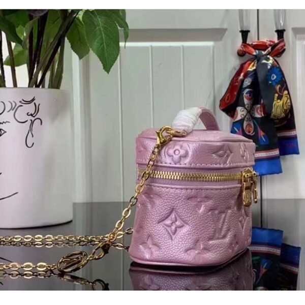 Louis Vuitton LV Women Micro Vanity Pearly Lilac Monogram Empreinte Embossed Supple Grained Cowhide - Image 5