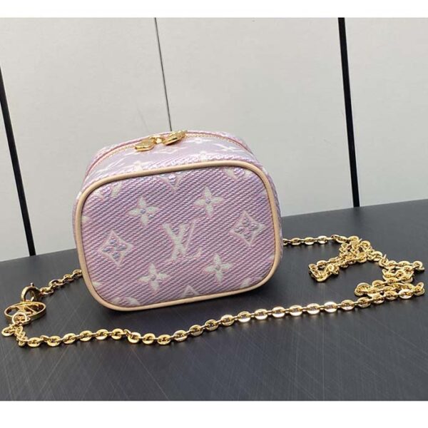 Louis Vuitton LV Women Micro Vanity Pink Monogram Coated Canvas Natural Cowhide-Leather - Image 5