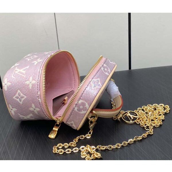Louis Vuitton LV Women Micro Vanity Pink Monogram Coated Canvas Natural Cowhide-Leather - Image 8