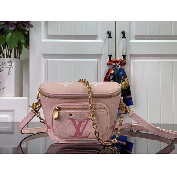 Louis Vuitton LV Women Mini Bumbag Monogram Pink Monogram Empreinte Embossed Supple Grained Cowhide - Image 2