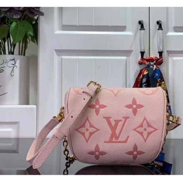 Louis Vuitton LV Women Mini Bumbag Monogram Pink Monogram Empreinte Embossed Supple Grained Cowhide - Image 3