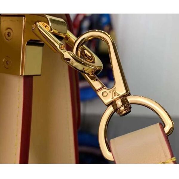Louis Vuitton LV Women Mini Dauphine Handbag Beige Monoglam Coated Canvas - Image 9