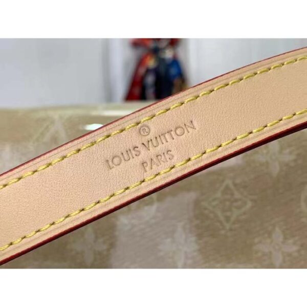 Louis Vuitton LV Women Mini Dauphine Handbag Beige Monoglam Coated Canvas - Image 7
