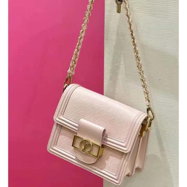 Louis Vuitton LV Women Mini Dauphine Handbag Pink Epi Grained Cowhide Leather - Image 2