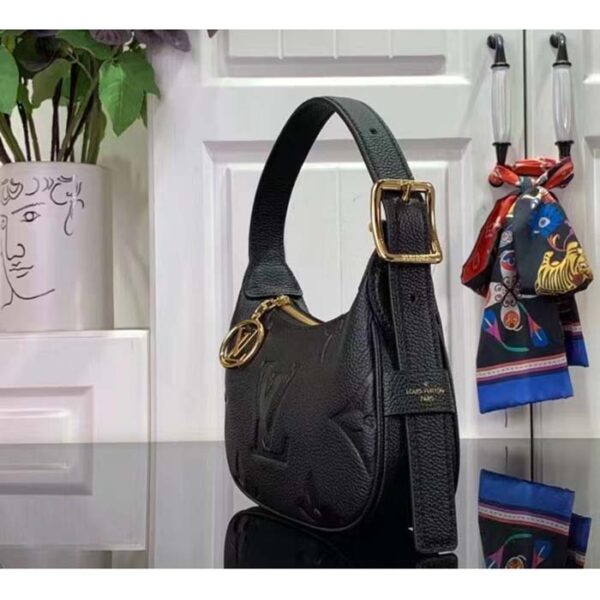 Louis Vuitton LV Women Mini Moon Black Monogram Empreinte Embossed Supple Grained Cowhide Leather - Image 4