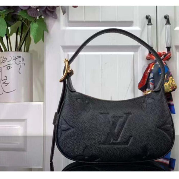 Louis Vuitton LV Women Mini Moon Black Monogram Empreinte Embossed Supple Grained Cowhide Leather - Image 3