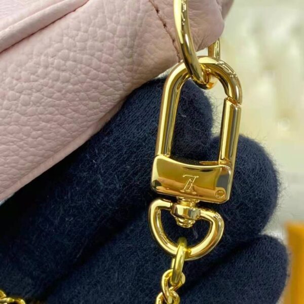 Louis Vuitton LV Women Mini Pochette Accessoires Pink Monogram Empreinte Embossed Supple Grained Cowhide - Image 16