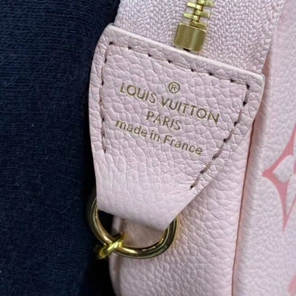 Louis Vuitton LV Women Mini Pochette Accessoires Pink Monogram Empreinte Embossed Supple Grained Cowhide - Image 15