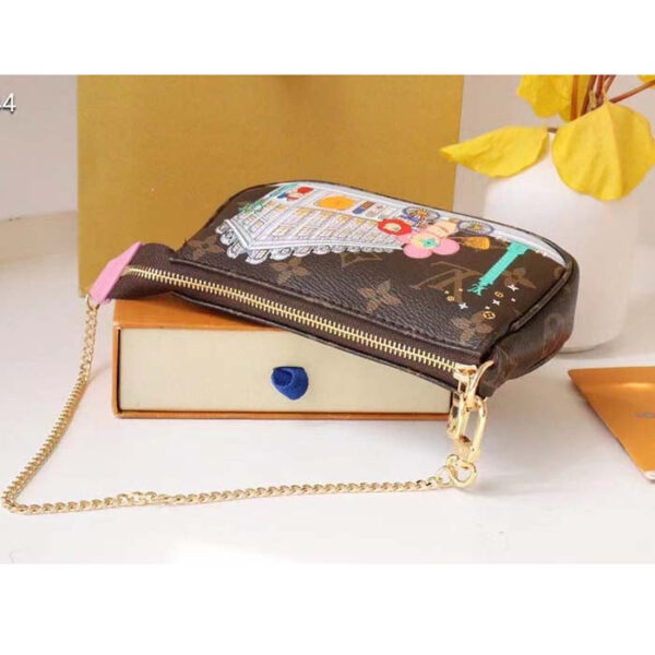 Louis Vuitton LV Women Mini Pochette Accessoires in Monogram Coated Canvas - Image 4