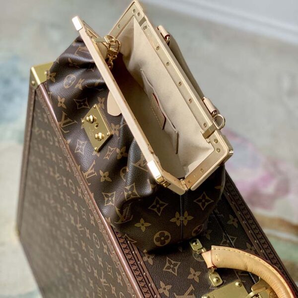 Louis Vuitton LV Women Monogram Clutch Monogram Coated Canvas Calfskin Leather - Image 6