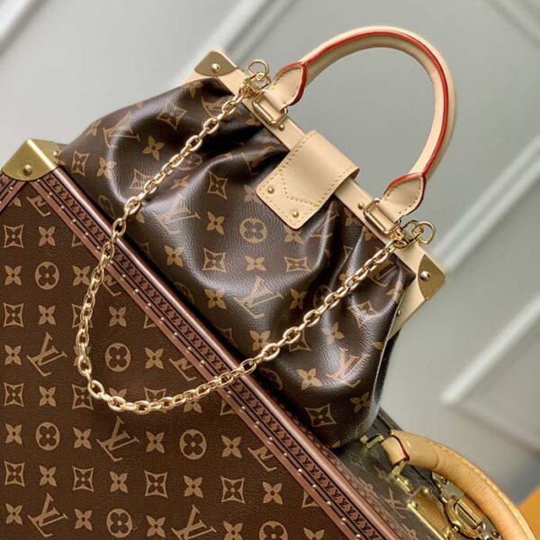 Louis Vuitton LV Women Monogram Clutch Monogram Coated Canvas Calfskin Leather - Image 4