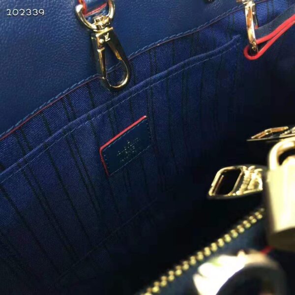 Louis Vuitton LV Women Montaigne MM Handbag Monogram Empreinte Leather-Navy - Image 11