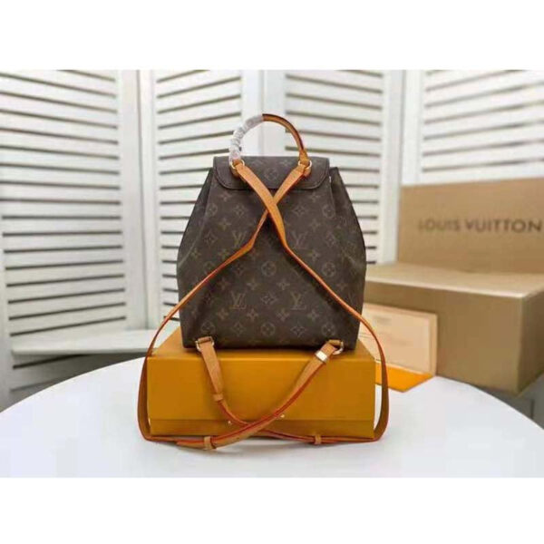 Louis Vuitton LV Women Montsouris BB Backpack Monogram Canvas Cowhide Leather - Image 3