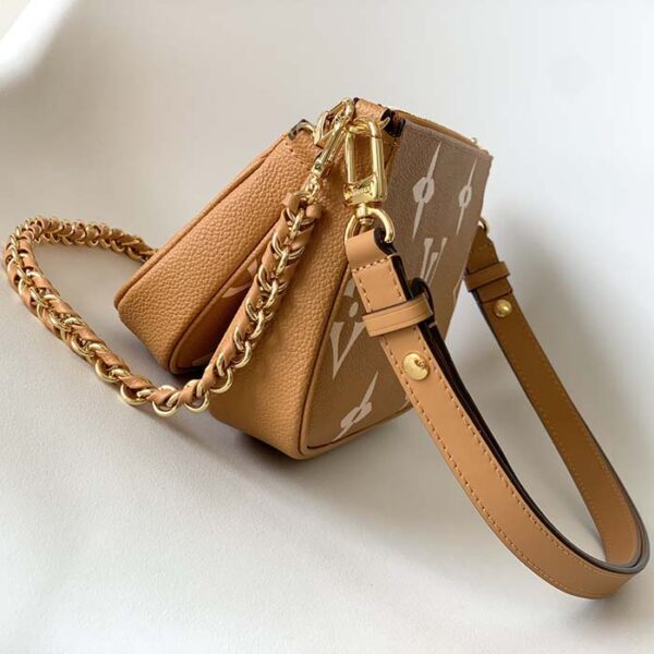 Louis Vuitton LV Women Multi Pochette Accessoires Beige Monogram Empreinte Embossed Grained Cowhide - Image 4