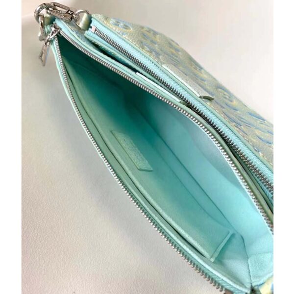 Louis Vuitton LV Women Multi Pochette Accessoires Green Sprayed Embossed Grained Cowhide - Image 7