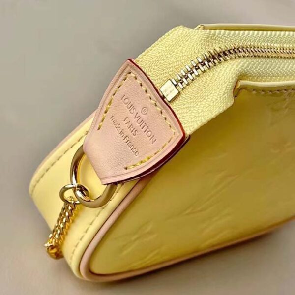 Louis Vuitton LV Women Multi Pochette Accessoires Yellow Monogram Vernis Embossed Patent Calf - Image 10