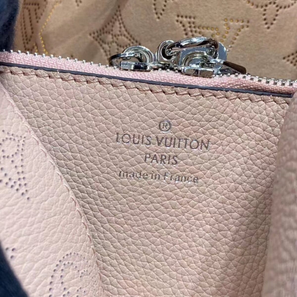 Louis Vuitton LV Women Muria Bucket Bag Galet Gray Mahina Perforated Calf Leather - Image 14