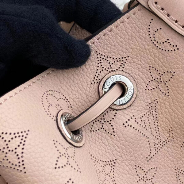 Louis Vuitton LV Women Muria Bucket Bag Galet Gray Mahina Perforated Calf Leather - Image 11