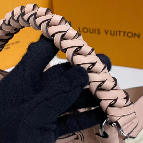 Louis Vuitton LV Women Muria Bucket Bag Galet Gray Mahina Perforated Calf Leather - Image 12