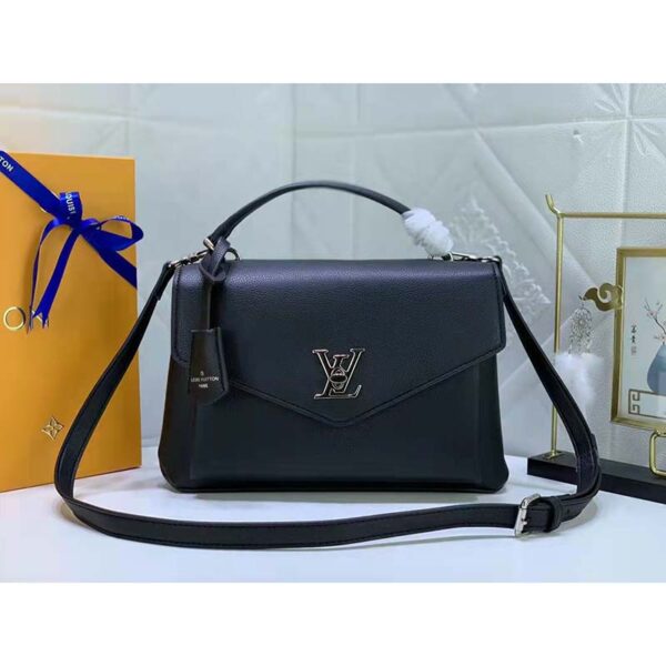 Louis Vuitton LV Women Mylockme Chain Bag Black Soft Grained Calfskin - Image 2