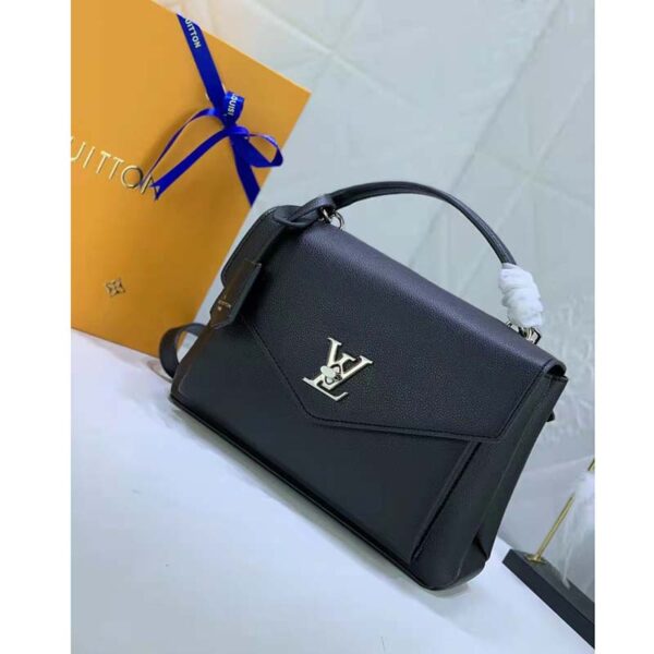 Louis Vuitton LV Women Mylockme Chain Bag Black Soft Grained Calfskin - Image 3