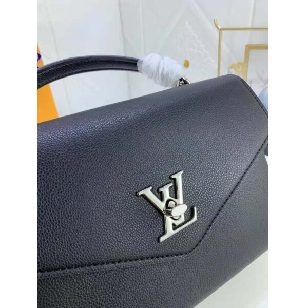 Louis Vuitton LV Women Mylockme Chain Bag Black Soft Grained Calfskin - Image 6