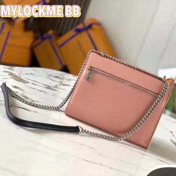 Louis Vuitton LV Women Mylockme Chain Bag Chataigne Brown Soft Grained Calfskin - Image 3