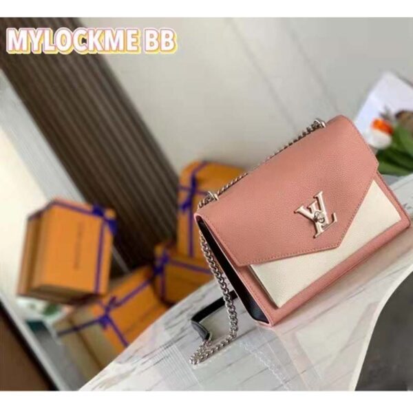 Louis Vuitton LV Women Mylockme Chain Bag Chataigne Brown Soft Grained Calfskin - Image 2