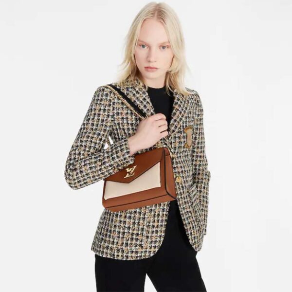 Louis Vuitton LV Women Mylockme Chain Bag Chataigne Brown Soft Grained Calfskin - Image 11