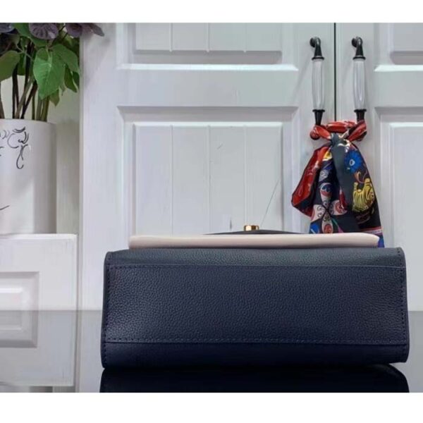 Louis Vuitton LV Women Mylockme Chain Bag Navy Blue Grained Calf Leather - Image 4
