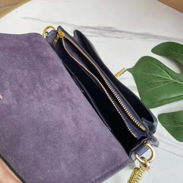 Louis Vuitton LV Women Mylockme Chain Pochette Navy Soft Grained Calfskin - Image 8
