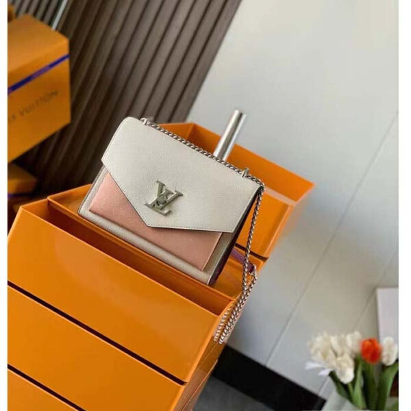 Louis Vuitton LV Women Mylockme Chain Bag Rose Quartz Trianon Soft Grained Calfskin - Image 4