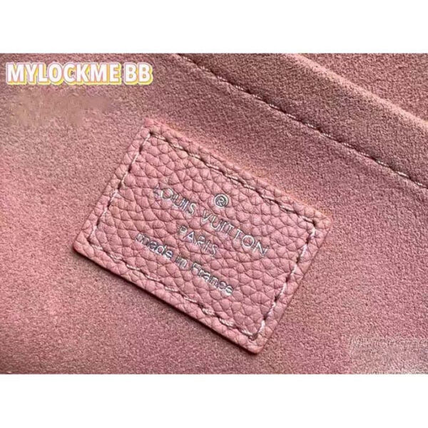 Louis Vuitton LV Women Mylockme Chain Bag Rose Trianon Pink Grained Calf Leather - Image 11