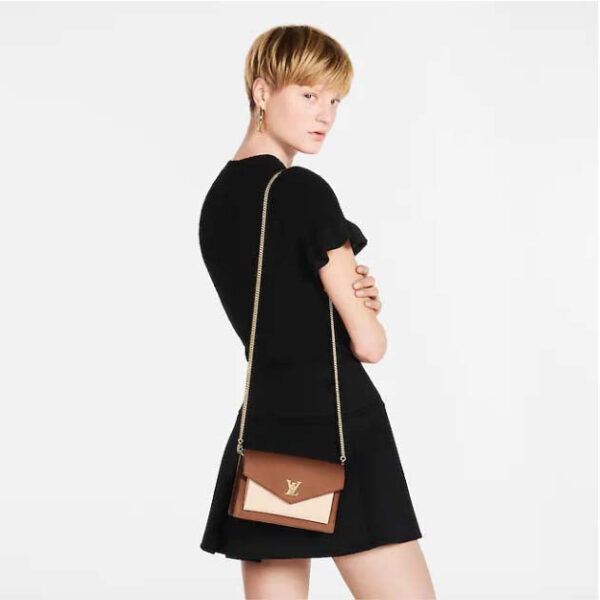Louis Vuitton LV Women Mylockme Chain Pochette Châtaigne Brown Calf Leather - Image 12