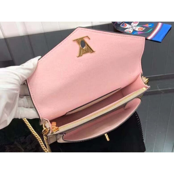 Louis Vuitton LV Women Mylockme Chain Pochette Greige Beige Calf Leather - Image 6
