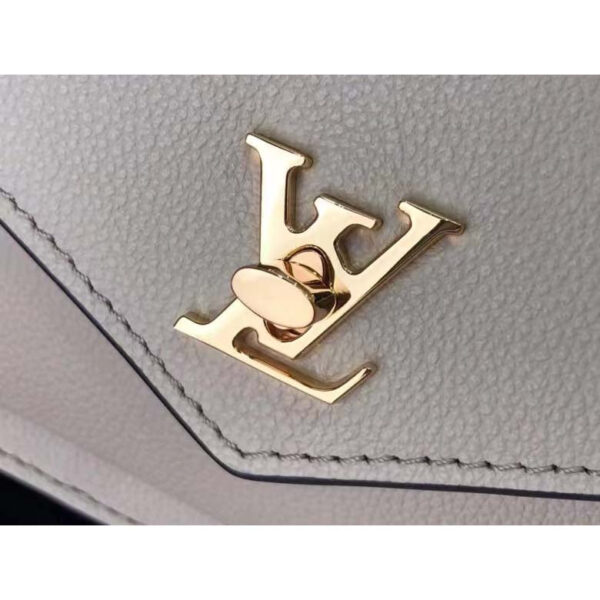 Louis Vuitton LV Women Mylockme Chain Pochette Greige Beige Calf Leather - Image 8
