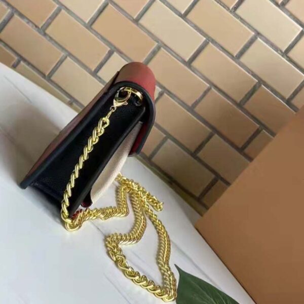 Louis Vuitton LV Women Mylockme Chain Pochette Red Soft Grained Calfskin - Image 6