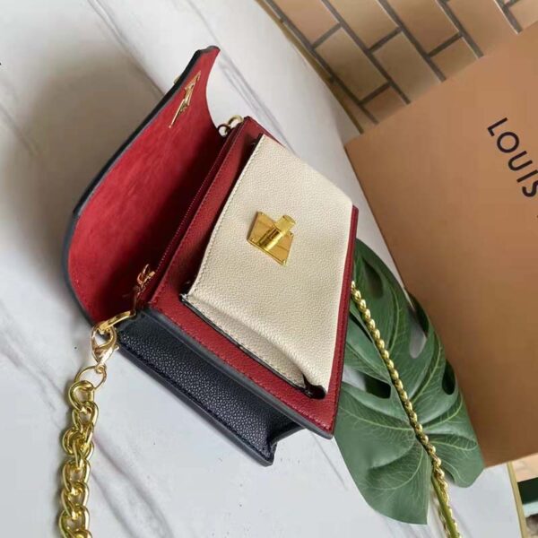 Louis Vuitton LV Women Mylockme Chain Pochette Red Soft Grained Calfskin - Image 5