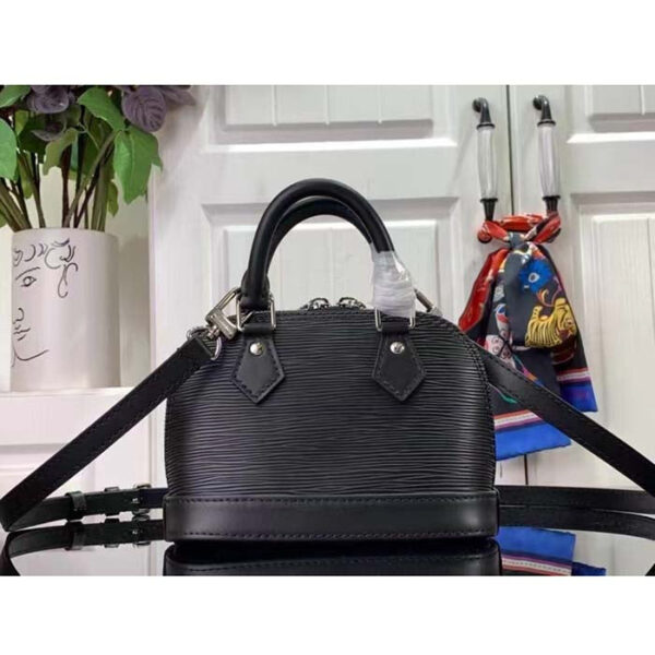 Louis Vuitton LV Women Nano Alma Handbag Black Epi Grained Cowhide Leather - Image 3