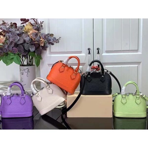 Louis Vuitton LV Women Nano Alma Handbag Vert Noto Green Epi Grained Cowhide Leather - Image 12