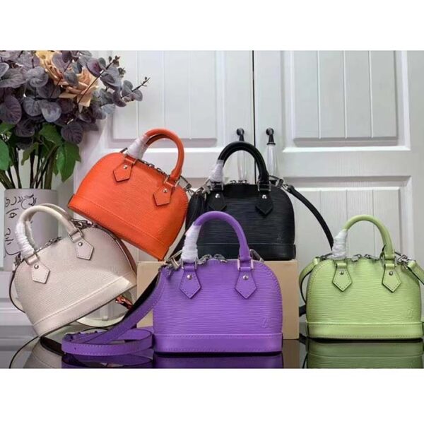 Louis Vuitton LV Women Nano Alma Handbag Vert Noto Green Epi Grained Cowhide Leather - Image 14