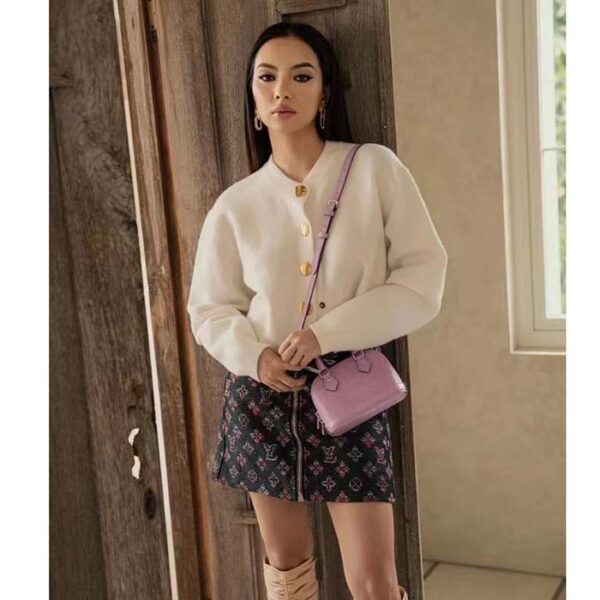 Louis Vuitton LV Women Nano Alma Handbag Lilas Provence Lilac Epi Grained Cowhide Leather - Image 12