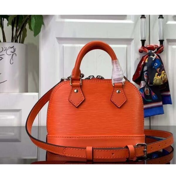 Louis Vuitton LV Women Nano Alma Handbag Minnesota Orange Epi Grained Cowhide Leather - Image 3