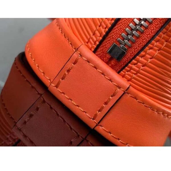 Louis Vuitton LV Women Nano Alma Handbag Minnesota Orange Epi Grained Cowhide Leather - Image 8