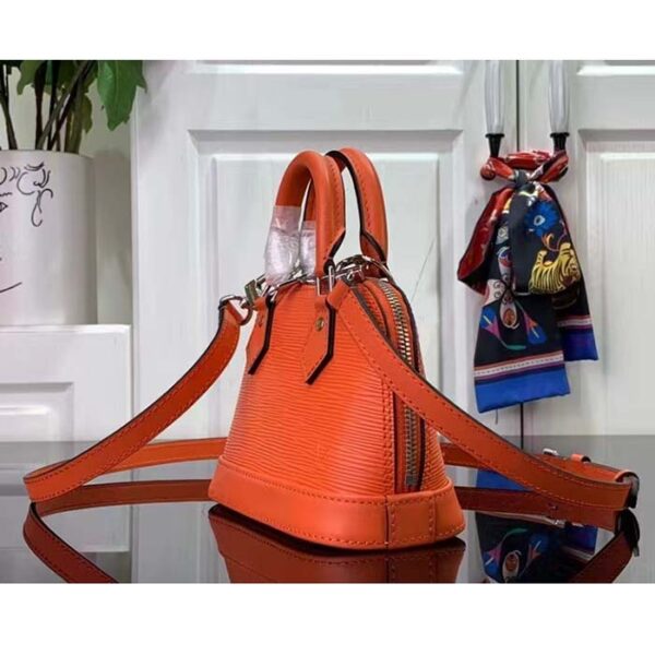 Louis Vuitton LV Women Nano Alma Handbag Minnesota Orange Epi Grained Cowhide Leather - Image 4
