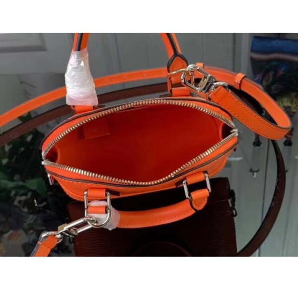 Louis Vuitton LV Women Nano Alma Handbag Minnesota Orange Epi Grained Cowhide Leather - Image 6
