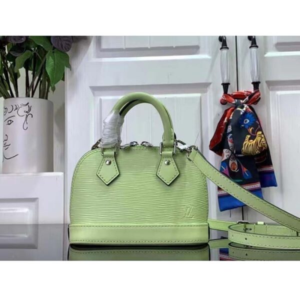Louis Vuitton LV Women Nano Alma Handbag Vert Noto Green Epi Grained Cowhide Leather - Image 5