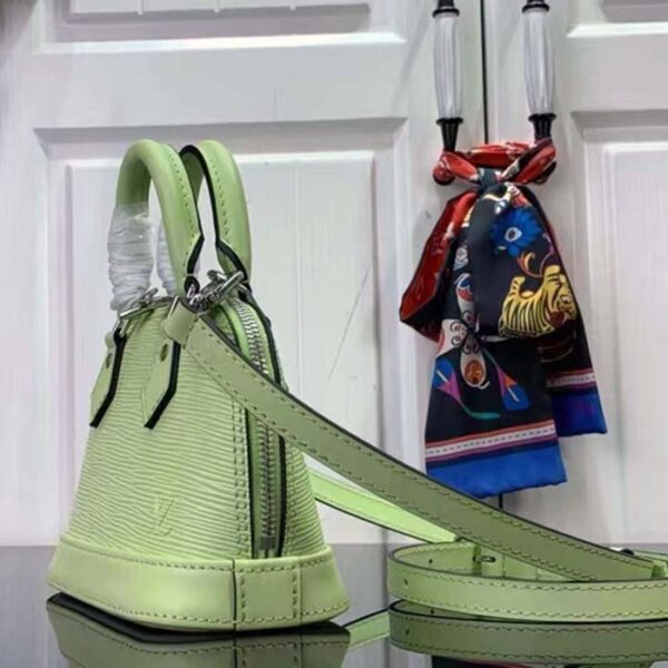 Louis Vuitton LV Women Nano Alma Handbag Vert Noto Green Epi Grained Cowhide Leather - Image 7