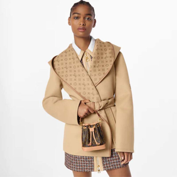 Louis Vuitton LV Women Nano Noé Bucket Bag Monogram Coated Canvas Brown - Image 11